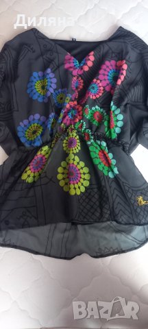 Блузи с къс ръкав Desigual ХЛ, снимка 5 - Тениски - 39006593