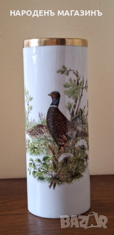 Порцеланова ваза за стена с ловен мотив дивеч порцелан цветя  , снимка 3 - Други ценни предмети - 53524850