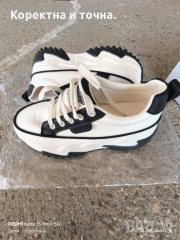 Дамски кецове в бяло и черно.Чисто нови., снимка 3 - Маратонки - 51506450