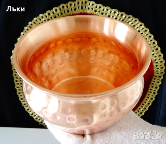 Медно котле,медна чаша за вино,чиста червена мед. , снимка 5 - Антикварни и старинни предмети - 51895094