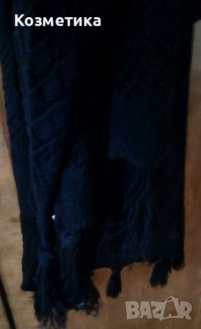 Голям черен памучен шал