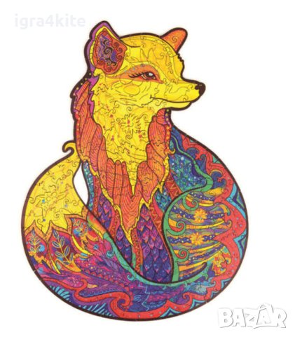 Дървен пъзел животни Цяла Лисица 112 части / 27 модела А4 формат / Size M, снимка 3 - Игри и пъзели - 43245803