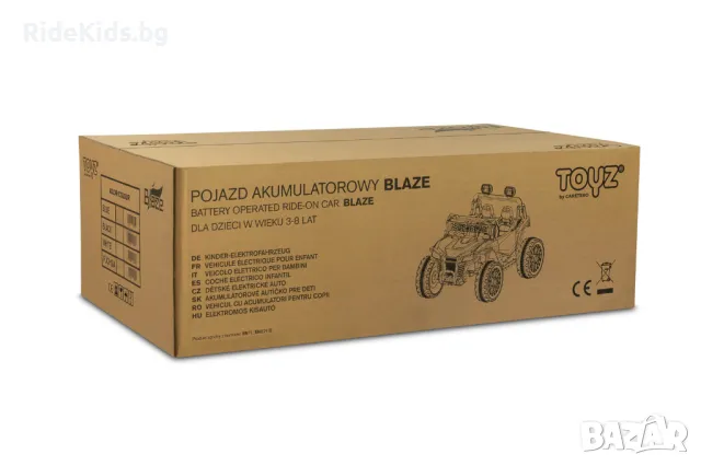 Офроуд акумулаторен автомобил BLAZE, Син– 4x4, до 35кг., с дистанционно и LED, снимка 16 - Детски велосипеди, триколки и коли - 49976055