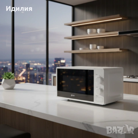 Микровълнова фурна VOX M-30, 700W, 20л с механичен таймер, снимка 5 - Микровълнови - 53501322