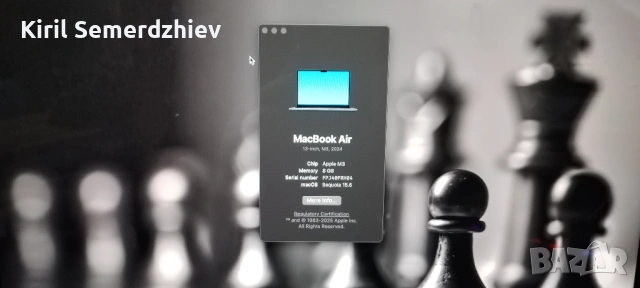 Macbook Air M3 13" 2024, снимка 6 - Лаптопи за работа - 53572087