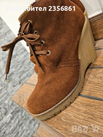 Зимни дамски боти естествен велур , снимка 3 - Дамски боти - 53492560
