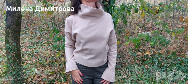 Вълнен пуловер ръчна изработка 