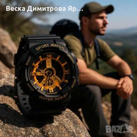 Мъжки мултифункционален часовник - Спортен, водоустойчив и удароустойчив, снимка 3 - Други - 51466862
