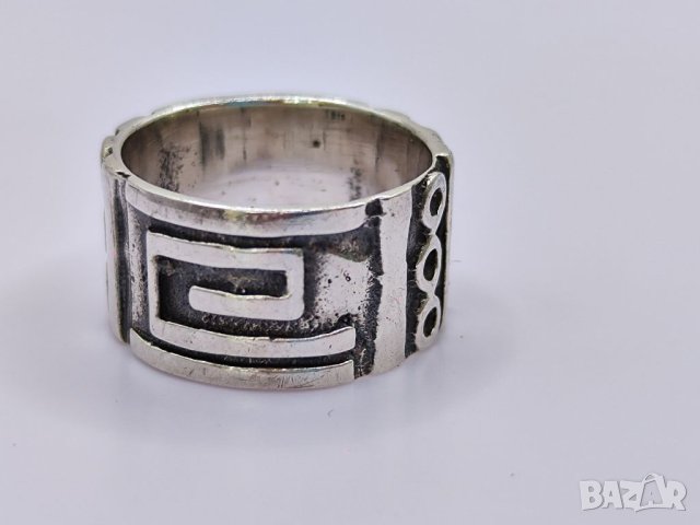 Мъжка 925 сребърна халка/ пръстен 16,91мм, снимка 5 - Пръстени - 40761279