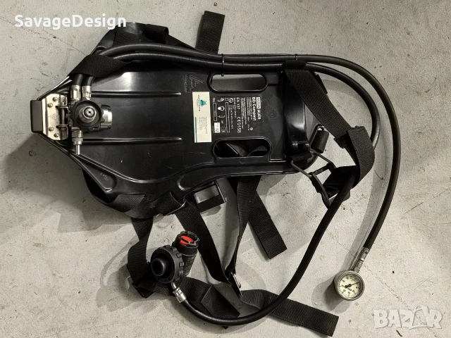 Dräger бутилка е композитна карбонова 6.8 литра / 300 bar с аксесоари, снимка 4 - Водни спортове - 53107641