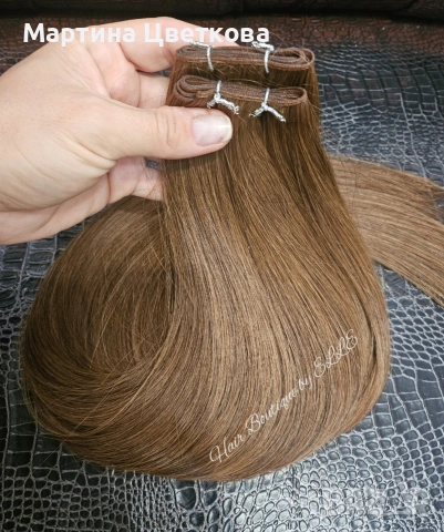 Естествена коса на цяла треса, снимка 3 - Аксесоари за коса - 53417623