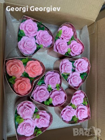 Подаръци от ароматен глицеринов сапун , снимка 12 - Изкуствени цветя - 39888710