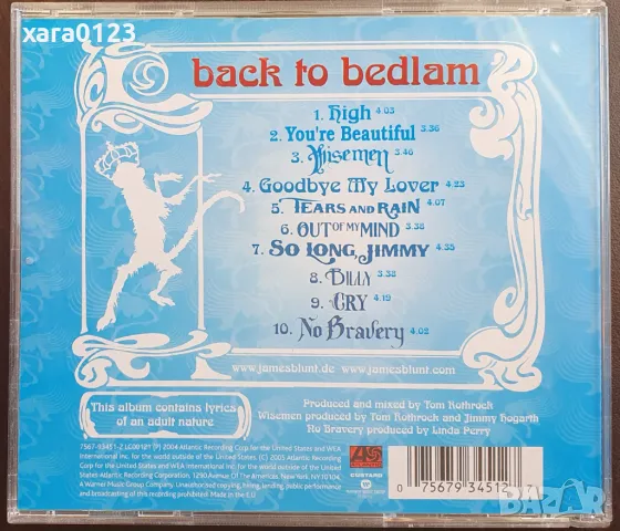 James Blunt – Back To Bedlam, снимка 2 - CD дискове - 47593350