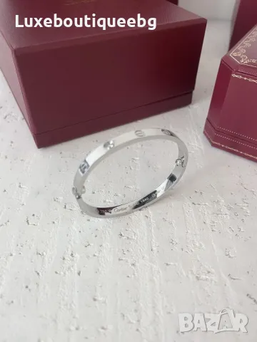 Cartier сребриста гривна , снимка 10 - Гривни - 48092417