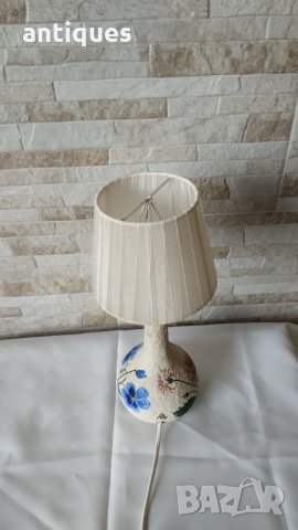 Стара нощна лампа - настолна - стъкло - Антика, снимка 5 - Антикварни и старинни предмети - 32658420
