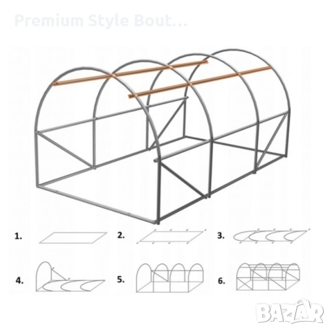 Компактна бяла оранжерия - професионална защита и идеални условия за вашите култури - 3 х 2 х 2м, снимка 9 - Други стоки за дома - 53592763