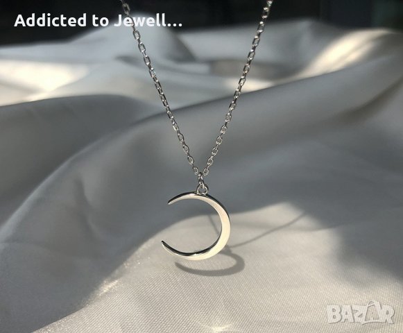 Тотална разпродажба - 50% Сребърно колие "Crescent Moon", снимка 8 - Колиета, медальони, синджири - 35487379