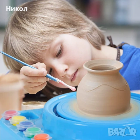 Ктеативен комплект грънчарско колело с адаптер, снимка 3 - Рисуване и оцветяване - 53398511