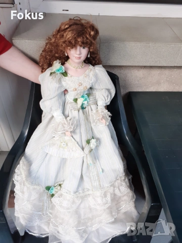ГОЛЯМА СТАРА УНИКАЛНА КОЛЕКЦИОНЕРСКА ПОРЦЕЛАНОВА КУКЛА МАРКА, снимка 5 - Антикварни и старинни предмети - 53486741