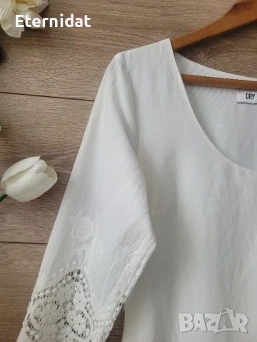 Бяла рокля рязана дантела , снимка 6 - Рокли - 50726604