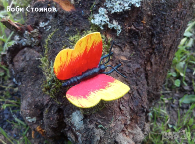 Метална пеперуда - ръчно изработена , снимка 3 - Статуетки - 50547539