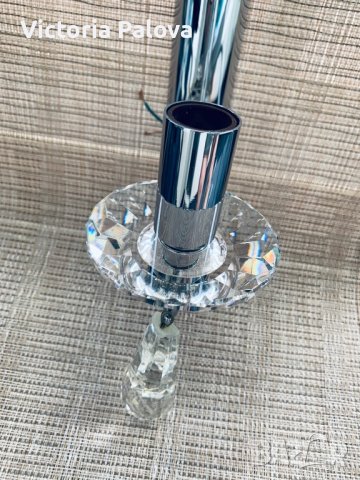 Красив кристален полилей и две лампи за стена-комплект, снимка 7 - Полилеи - 37700086