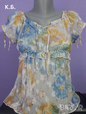 Тънка блуза в свежи цветове р-р S,M, снимка 1 - Корсети, бюстиета, топове - 33034592