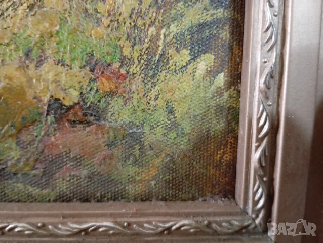 Стара майсторска картина-пейзаж, снимка 4 - Картини - 48865755
