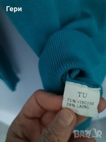 Блузка в цвят тюркоаз, снимка 2 - Блузи с дълъг ръкав и пуловери - 43127920