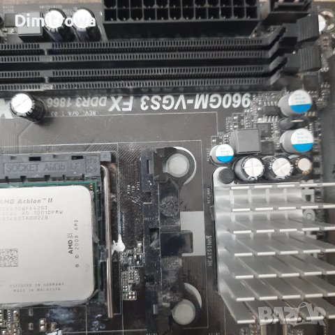 ДЪННА ПЛАТКА  Asrock 960GM-VGS3 FX+AMD Athlon II, снимка 6 - Дънни платки - 43240890