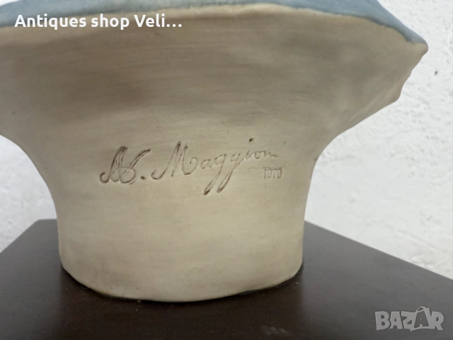 Порцеланов бюст Capodimonte №7567 , снимка 7 - Антикварни и старинни предмети - 52278980