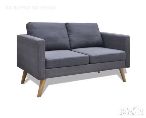 Двуместен Диван, Тапицерия От Плат, Тъмносив Код P501