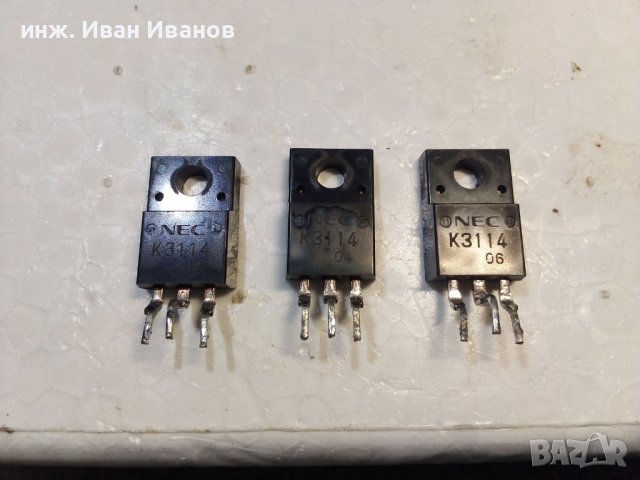 MOSFET транзистори  2SK3114, MOS-N-FET, 600 V, 4 A, 30 W, 1.6 Ohm