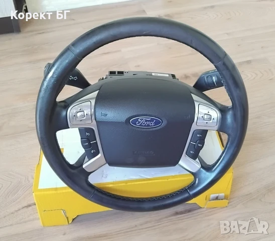 Мултифункционален волан с аербег airbag и лентов кабел + лост за мигачи/чистачки за Ford Mondeo