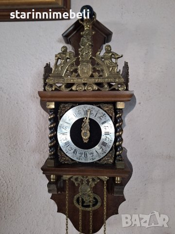 Старинен стенен часовник , снимка 2 - Антикварни и старинни предмети - 43377608