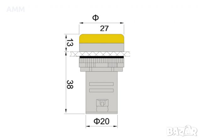 Волтметър за постоянно напрежение DC 6-100V., снимка 3 - Други инструменти - 39112257