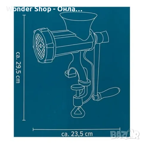 🔪 Мултифункционална немска ръчна мелница – За месо, колбаси и бисквити 🔪, снимка 2 - Месомелачки - 48865324