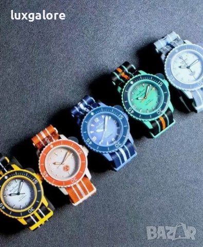 Мъжки часовник Blancpain X Swatch Pacific Ocean с кварцов механизъм, снимка 8 - Мъжки - 42560615