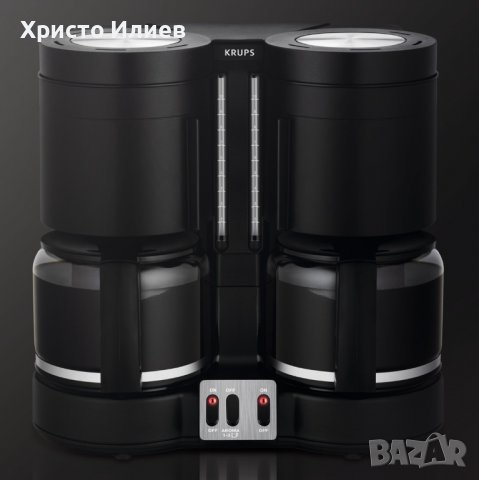 Двойна кафемашина Krups с 2 кани кафеварка идеална за офис, снимка 2 - Кафемашини - 39902105