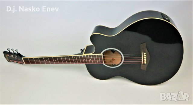 Tiger Acg4-bk Guitar - Electro-Аcoustic Black - електро акустична китара -КАТО НОВА Made in UK , снимка 2 - Китари - 32657230