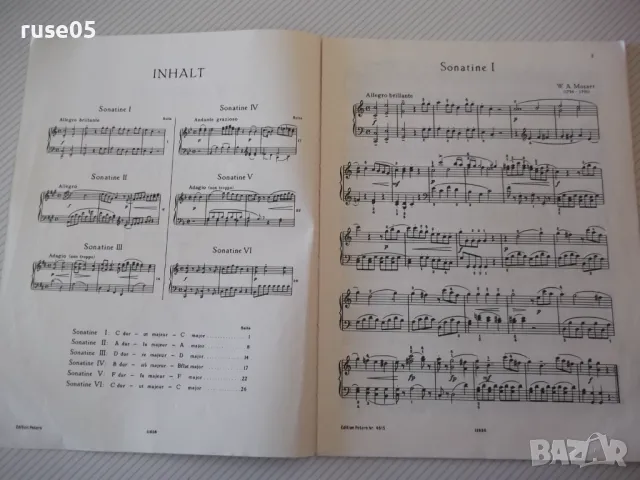 Ноти за пиано "MOZART - SECH SONATINEN - Nr. 4615" - 34 стр., снимка 3 - Специализирана литература - 47539406