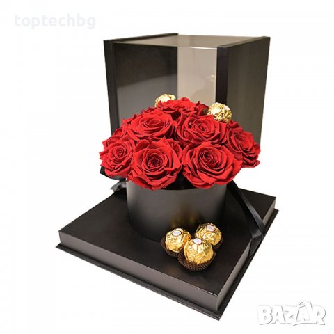 Вечни рози в кутия, снимка 2 - Романтични подаръци - 40228574