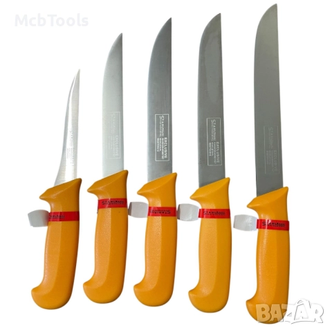 Комплект професионални месарски ножове, 5 броя STAHLMAYER Exclusive, снимка 2 - Други - 51437748