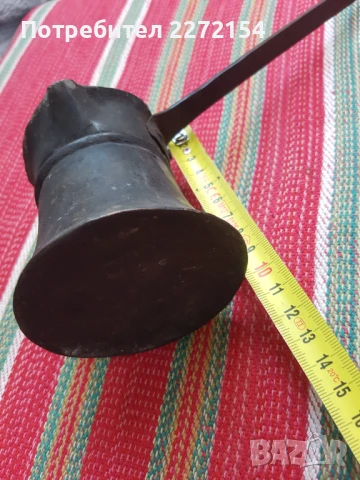 Османско бакърено джезве , снимка 6 - Антикварни и старинни предмети - 51387156