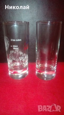 Чаши за Узо Пломари / Ouzo of Plomari / МАСТИКА / РАКИЯ / без ЛоГо, снимка 2 - Чаши - 34839172