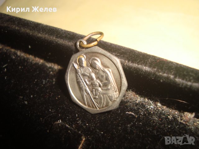 НАЗАРЕТ СТАРА ИКОНКА ПОСРЕБРЕНА БРОНЗОВА ДВУСТРАННА 22243