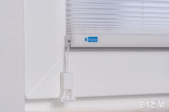K-home Klemmfix плисирана щора бяла 95 x 130 cm (Ш x Д) защита от светлина +++ модерен смачкан вид +, снимка 8 - Щори - 39956540