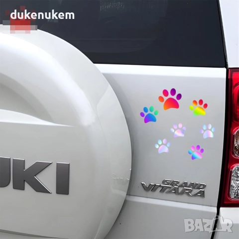 Лазерни рефлекторни стикери с животински и декоративни мотиви, снимка 5 - Аксесоари и консумативи - 51806294