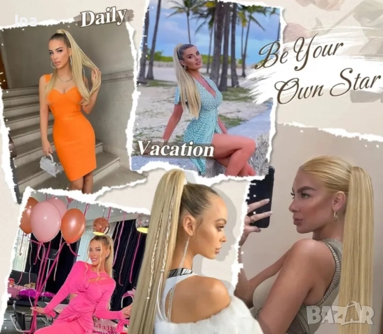 Руса опашка екстеншън, снимка 2 - Аксесоари за коса - 52337753