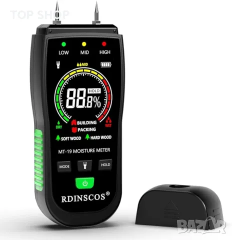 Влагомер, тестер за влага на дърва за гипсокартон Професионален измервател